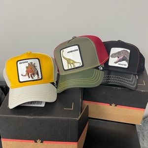 Goorin Bros. HERBIVORE/MONSTER/DEFENSE bundle. Rare. Sold out.
